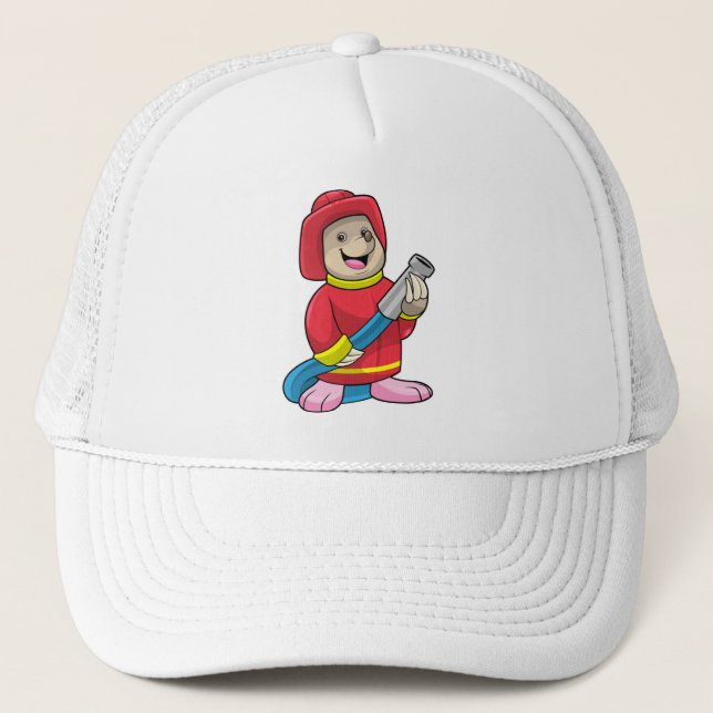 Gorra De Camionero Mole como bombero con manguera (Anverso)