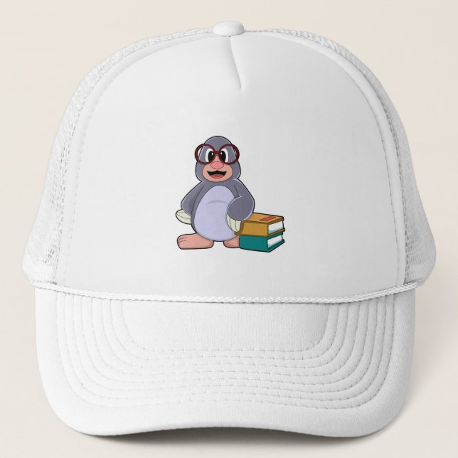 Gorra De Camionero Mole con gafas y libros (Anverso)