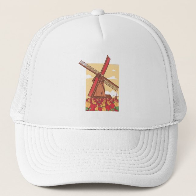 Gorra De Camionero Molino de viento holandés (Anverso)
