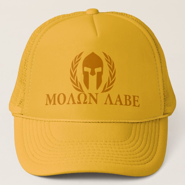 Gorra De Camionero Molon Labe Spartan Helmet (Anverso)