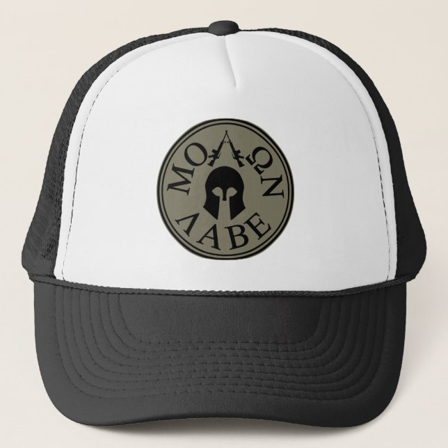 Gorra De Camionero Molon Labe, viene tomarlos (Anverso)