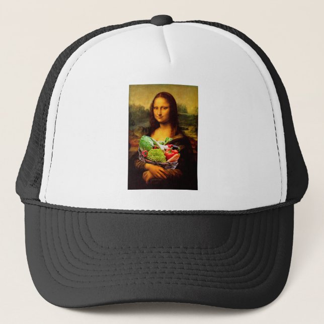 Gorra De Camionero Mona Lisa ama a las verduras (Anverso)