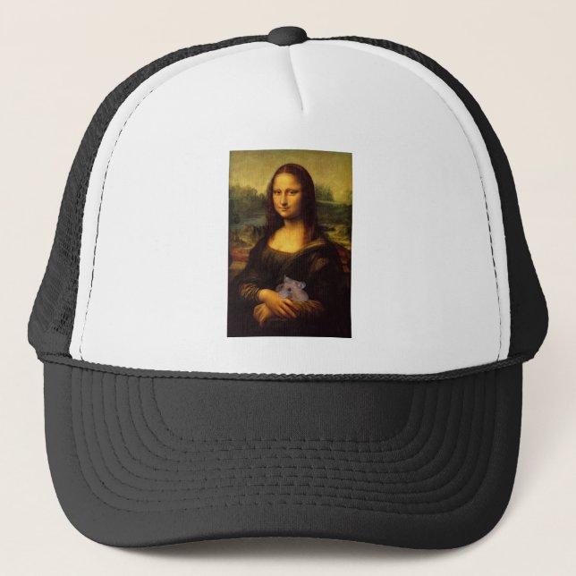 Gorra De Camionero Mona Lisa Con Hamster (Anverso)