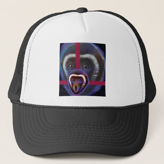 Gorra De Camionero Mono asustado (Anverso)