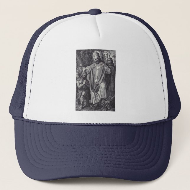 Gorra De Camionero Mono benedictino inglés de Saint Boniface (Anverso)