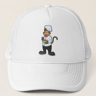 Gorra De Camionero Mono como Cocinar con Bowl