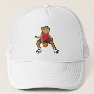 Gorra De Camionero Mono como jugador de baloncesto con baloncesto