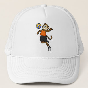 Gorra De Camionero Mono como jugador de voleibol con voleibol