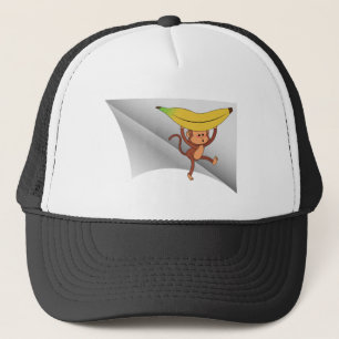 Gorra De Camionero mono con banana bajo el parche