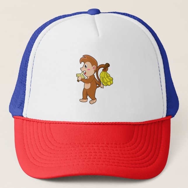 Gorra De Camionero Mono con bananas (Anverso)