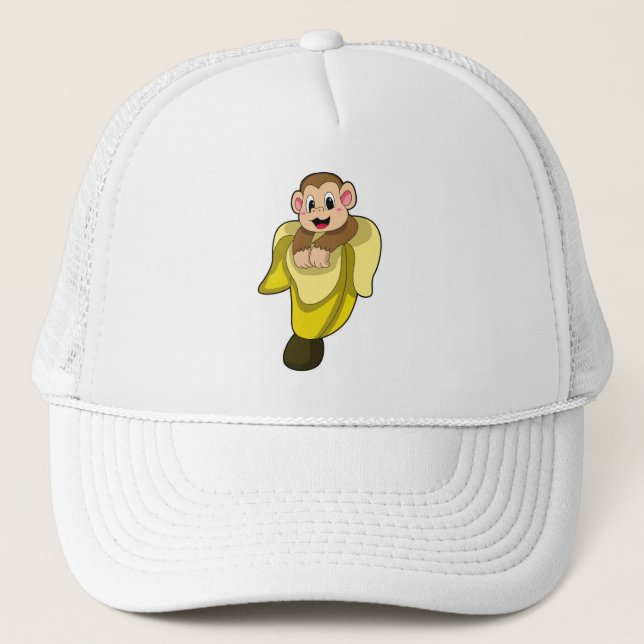 Gorra De Camionero Mono con cáscara de plátano (Anverso)