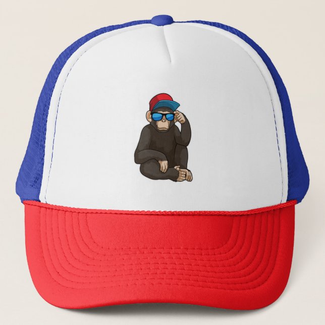 Gorra De Camionero Mono con gafas de sol (Anverso)