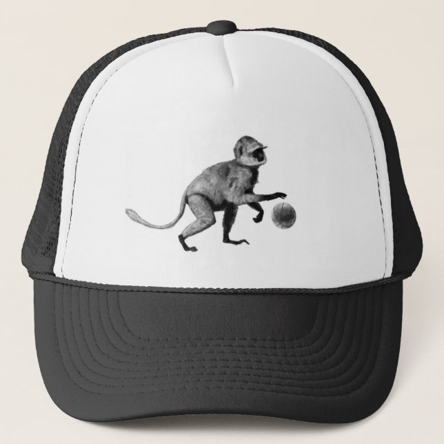 Gorra De Camionero Mono de araña del baloncesto (Anverso)