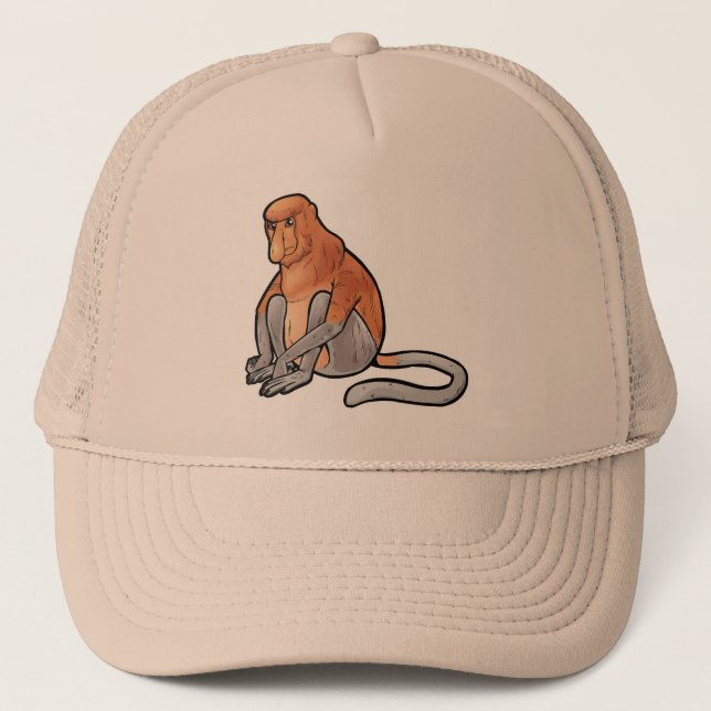 Gorra De Camionero Mono de probóscide (Anverso)