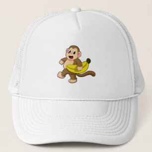Gorra De Camionero Mono en carrera con banana