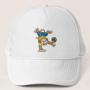 Gorra De Camionero Mono en deportes con voleibol