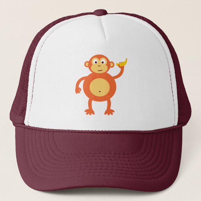 Gorra De Camionero Mono naranja (Anverso)