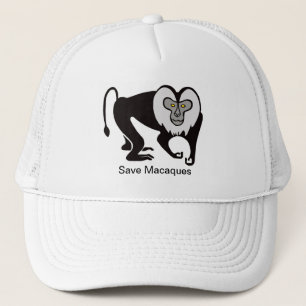 Gorra De Camionero Mono - Salven MACAQUES - Amante de los animales -