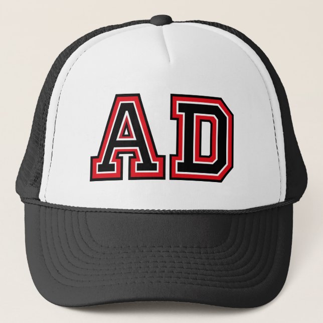 Gorra De Camionero Monograma "AD" (Anverso)
