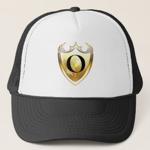 Gorra De Camionero Monograma Alfa O Letra artística Estilo cotidiano