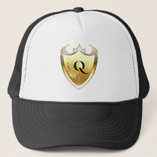 Gorra De Camionero Monograma alfa Q Letra artística estilo cotidiano