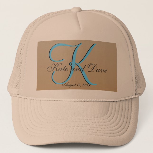 Gorra De Camionero Monograma Beige Neutral (Anverso)