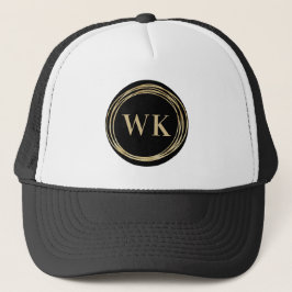 Gorra De Camionero Monograma comercial Oro negro
