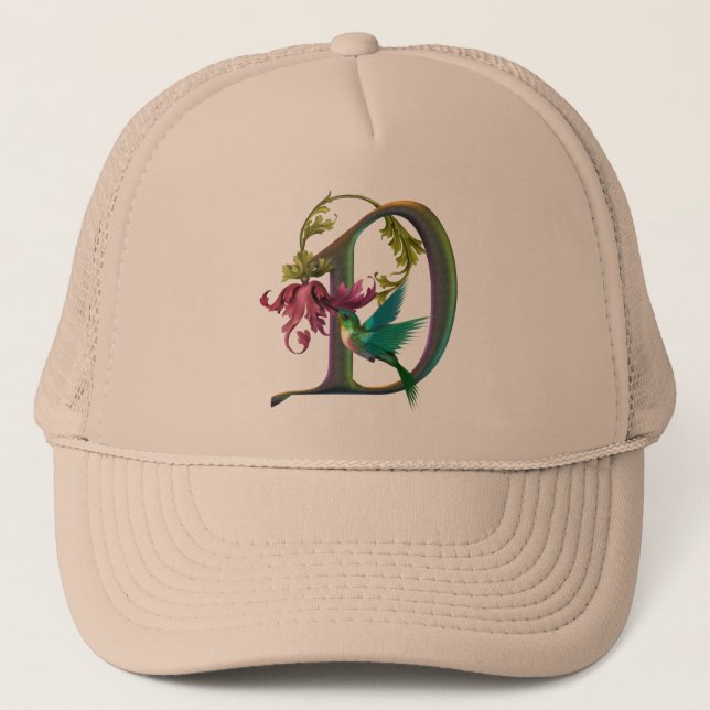 Gorra De Camionero Monograma D del colibrí (Anverso)