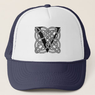 Gorra De Camionero Monograma de Knot celta vintage