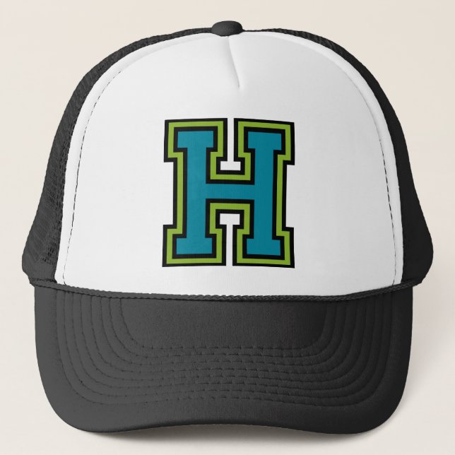 Gorra De Camionero Monograma de la letra "H" (Anverso)
