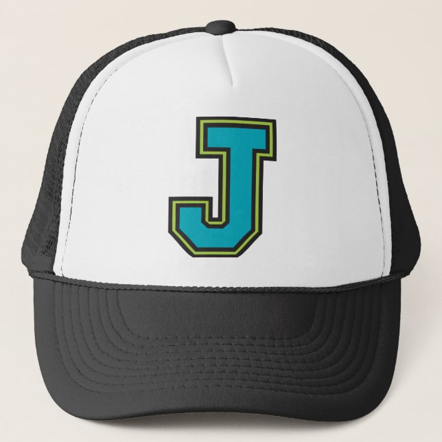 Gorra De Camionero Monograma de la letra "J" (Anverso)