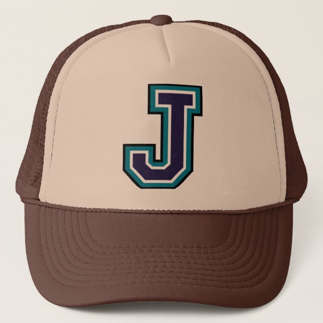 Gorra De Camionero Monograma de la letra "J" (Anverso)