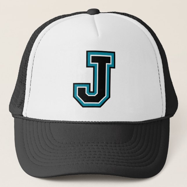 Gorra De Camionero Monograma de la letra "J" (Anverso)