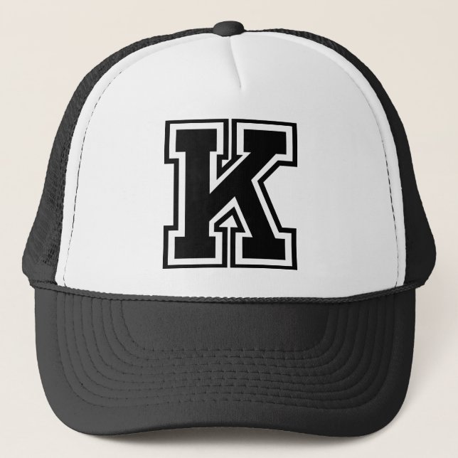 Gorra De Camionero Monograma de la letra "K" (Anverso)