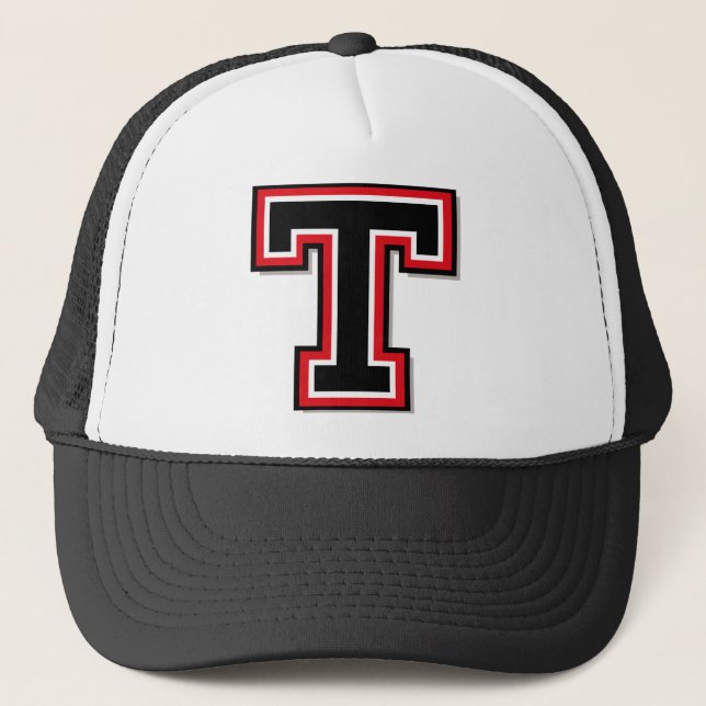 Gorra De Camionero Monograma de la letra "T" (Anverso)