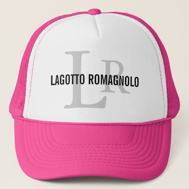 Gorra De Camionero Monograma de la raza de Lagotto Romagnolo (Anverso)