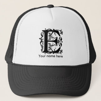Gorra De Camionero Monograma de letra inicial E - estilo de corte de