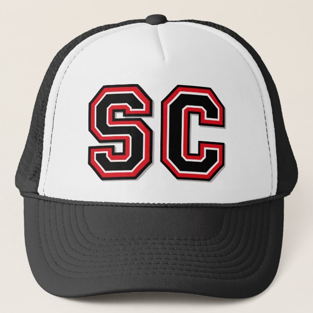 Gorra De Camionero Monograma de letras "SC" (Anverso)
