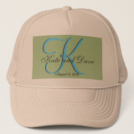 Gorra De Camionero Monograma de Pastel Lime