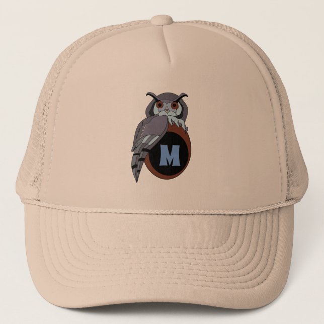 Gorra De Camionero Monograma de Scary Scop Owl (Anverso)