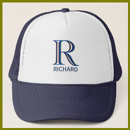 Gorra De Camionero Monograma de tres capas personalizado con nombre