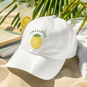 Gorra De Camionero Monograma de verano amarillo limón cítrico elegant