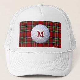 Gorra De Camionero Monograma del Clan Escocés Tartán Plaid Real Stewa