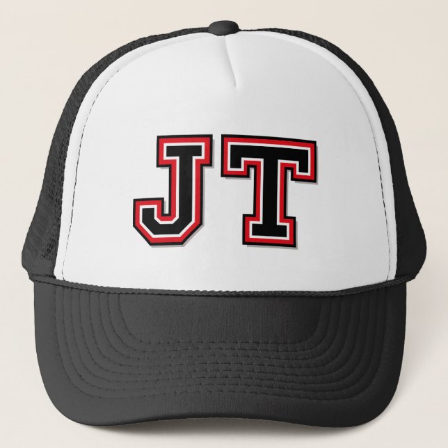 Gorra De Camionero Monograma del "JT" (Anverso)