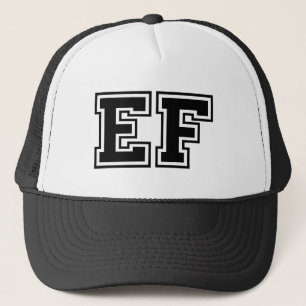 Gorra De Camionero Monograma "EF" clásico