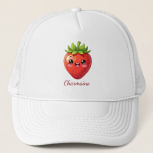 Gorra De Camionero Monograma fresa kawaii linda