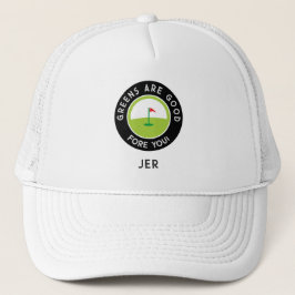 Gorra De Camionero Monograma Golf Divertido Golfista Frases Verdes Pe