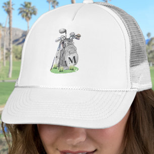 Gorra De Camionero Monograma Inicial de Golf