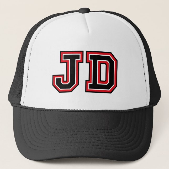 Gorra De Camionero Monograma 'JD' (Anverso)