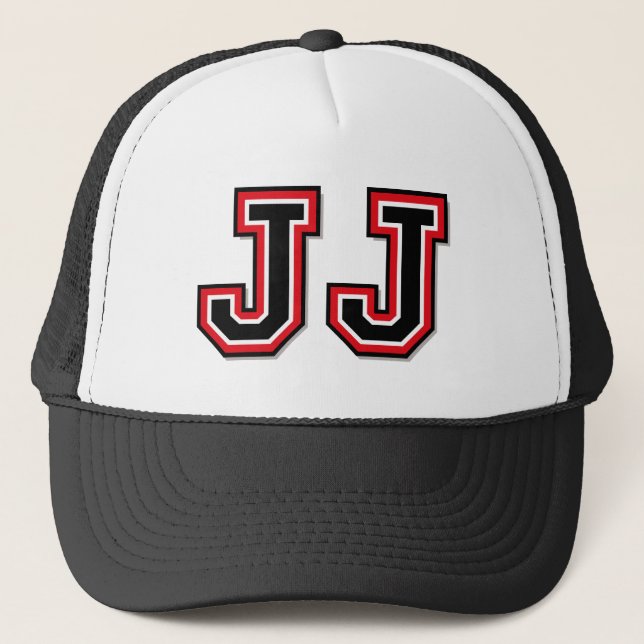 Gorra De Camionero Monograma "JJ " (Anverso)